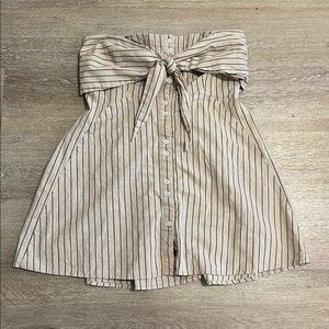 Free People strapless shirt dress